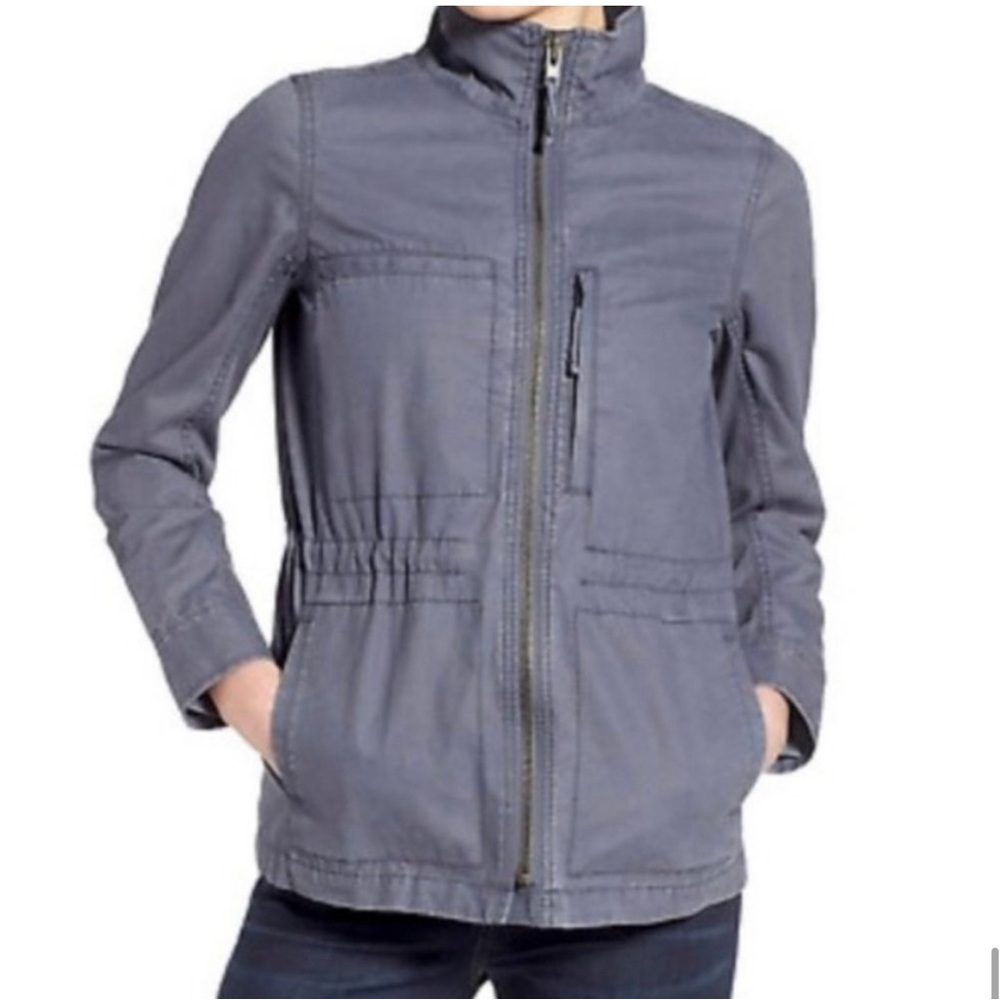 Madewell Fleet Utility Jacket Dusty Blue Size Small